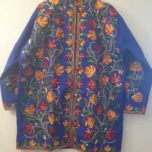 Bright Blue Embroidered Jacket